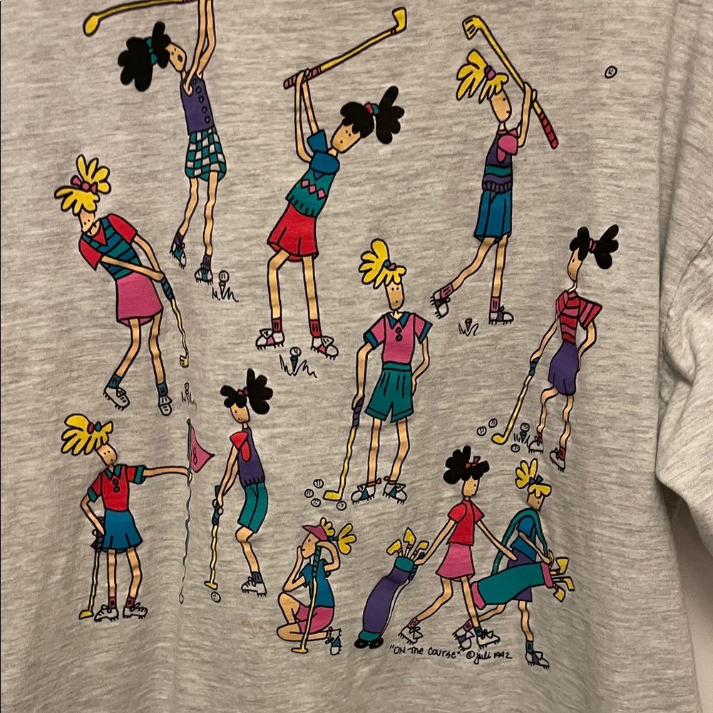 Women’s Vintage Juli “on the course” Graphic Short Sleeve Tee Size XL